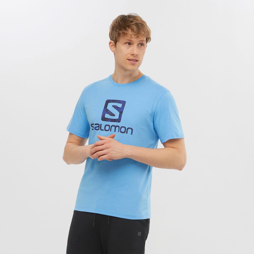 SALOMON UK OUTLIFE LOGO - Mens T-shirts Blue,ZVNT14603